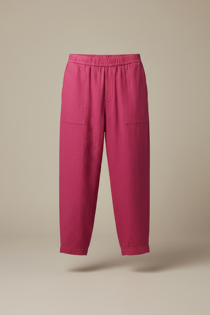 Pantalon Fluide Rose Ample Décontracté Lin Homme - vue 3
