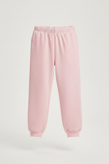 Pantalon Fluide Rose Coton Ample Confortable Enfant - Molleton - vue 3