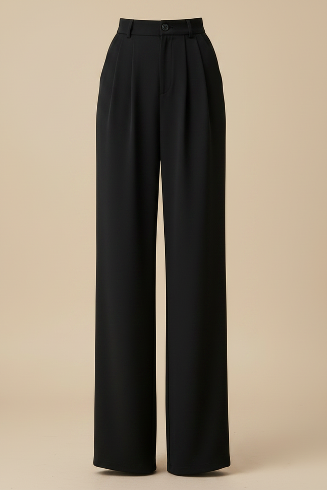Pantalon Fluide Chic - Noir Viscose - vue 3