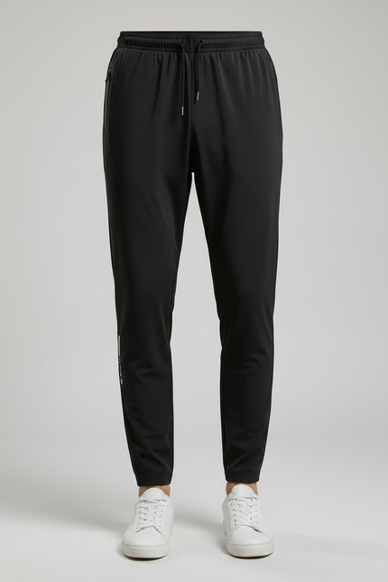 Pantalon Fluide Noir Sportif Décontracté Homme - Polyester - vue 3