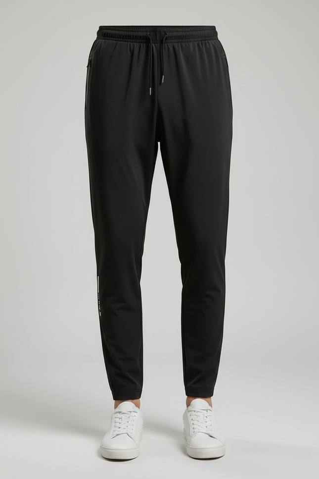 Pantalon Fluide Noir Sportif Décontracté Homme - Polyester - vue 3