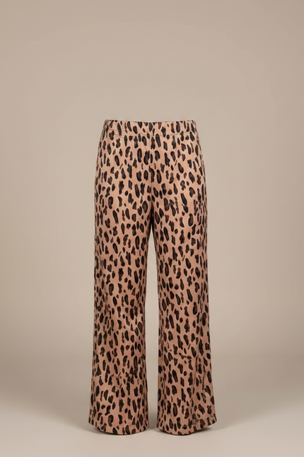 Pantalon Fluide Léopard Ample Confortable Enfant - Imprimé Satin - vue 3