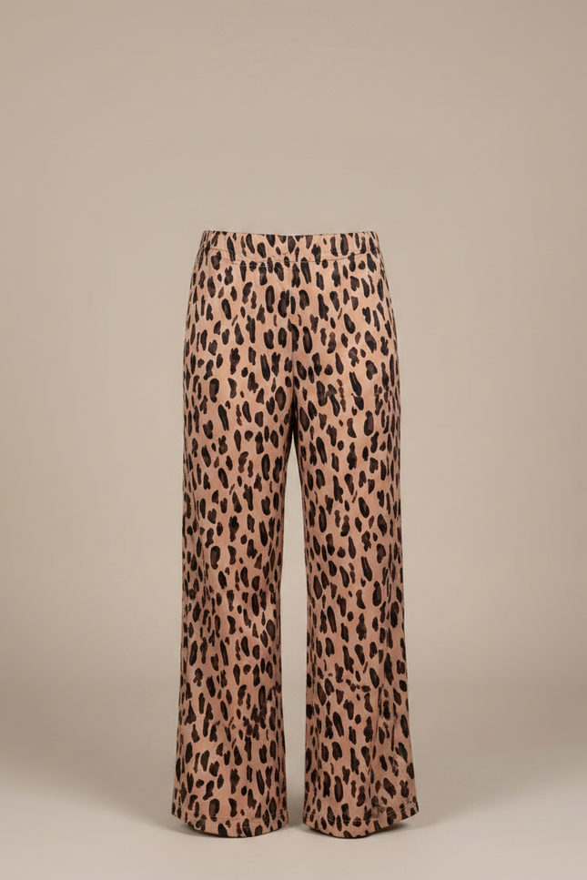 Pantalon Fluide Léopard Ample Confortable Enfant - Imprimé Satin - vue 3