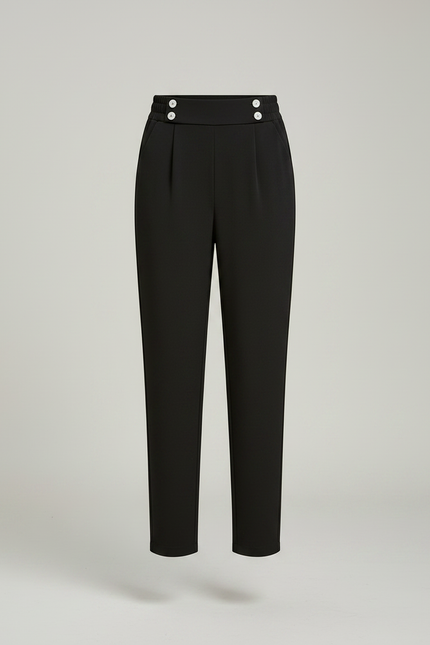 Pantalon Fluide Ventre Plat - Noir Polyester - vue 3