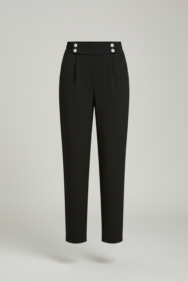 Pantalon Fluide Ventre Plat - Noir Polyester - vue 3