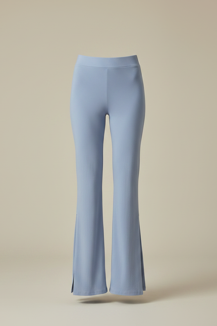 Pantalon Fluide Moulant - Bleu Viscose - vue 3
