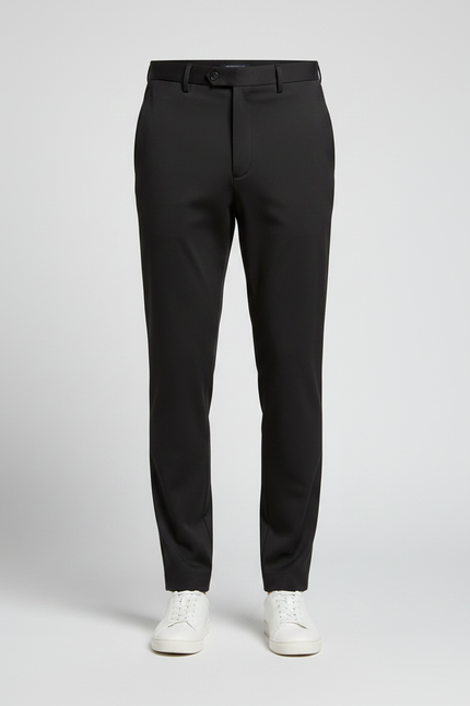 Pantalon Fluide Noir Homme Slim Élégant Décontracté - Polyester - vue 3