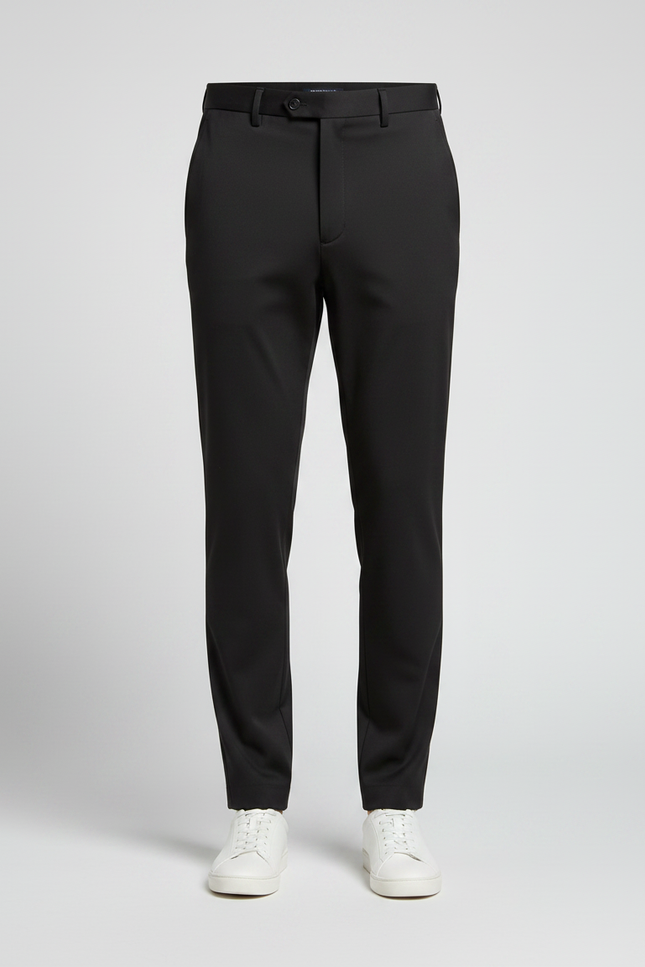 Pantalon Fluide Noir Homme Slim Élégant Décontracté - Polyester - vue 3