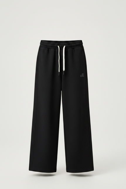 Pantalon Fluide Noir Ample Sport Coton Enfant - Molleton - vue 3
