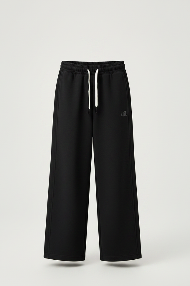 Pantalon Fluide Noir Ample Sport Coton Enfant - Molleton - vue 3