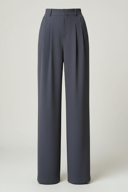Pantalon Baggy Fluide Femme - Gris Polyester - vue 3