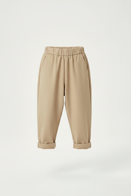 Pantalon Fluide Beige Ample Décontracté Enfant - Molleton - vue 3