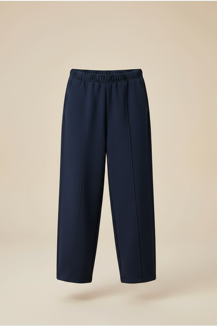 Pantalon Fluide Bleu Marine Ample Coton Enfant - Molleton - vue 3