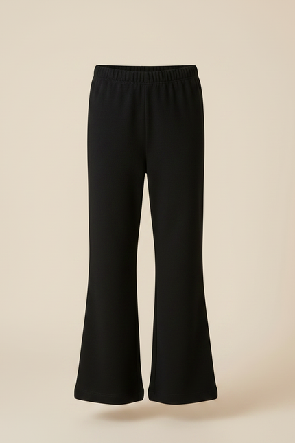 Pantalon Fluide Noir Évasé Enfant Confortable - Molleton - vue 3