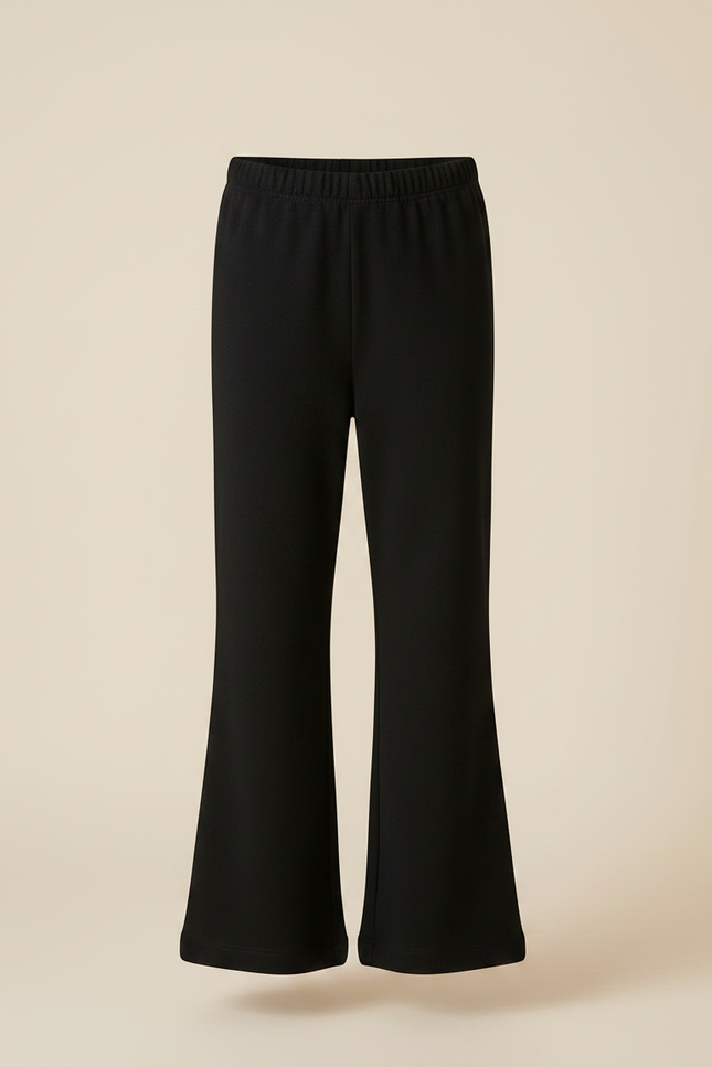 Pantalon Fluide Noir Évasé Enfant Confortable - Molleton - vue 3