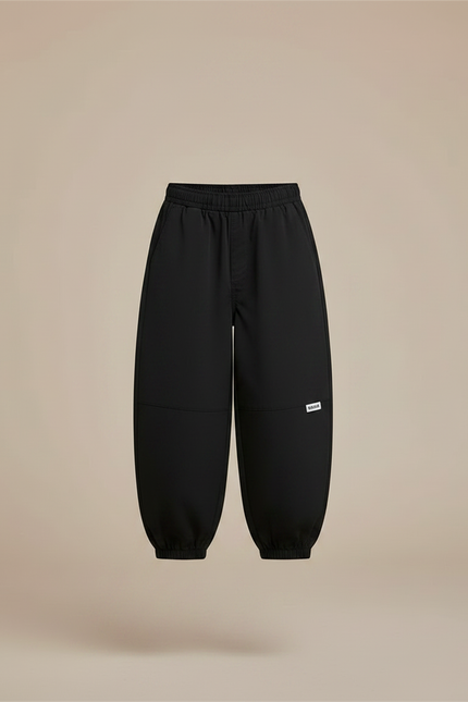 Pantalon Fluide Noir Ample Cargo Garçon Coton - vue 3