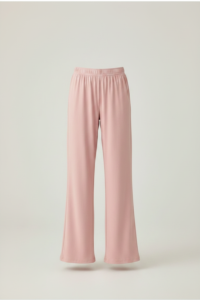 Pantalon Fluide Rose Ample Décontracté Fille - Viscose - vue 3