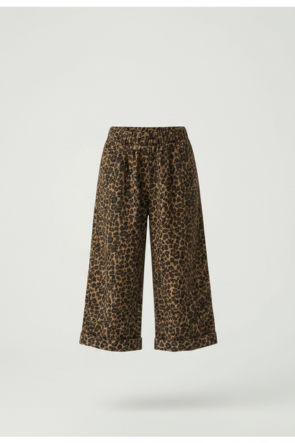 Pantalon Fluide Léopard Marron Ample Enfant Doux - Viscose - vue 3