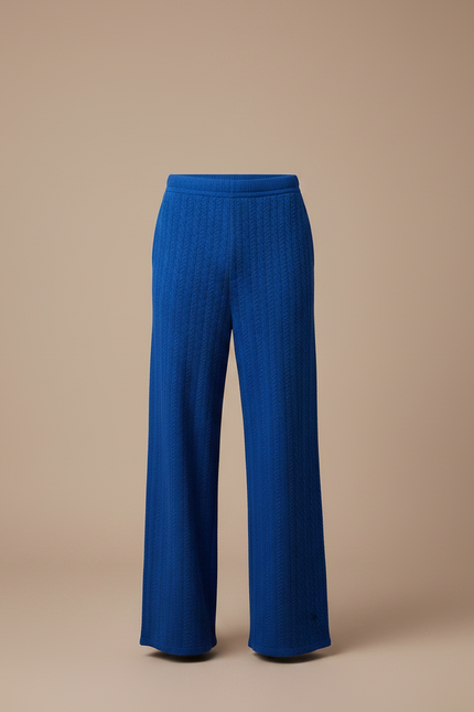Pantalon Fluide Bleu Roi - Maille - vue 3