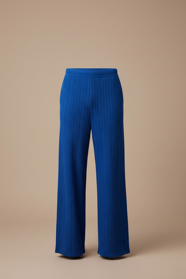 Pantalon Fluide Bleu Roi - Maille - vue 3
