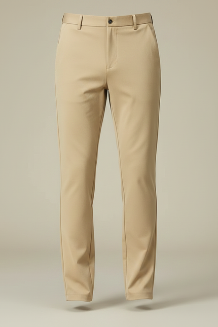 Pantalon Fluide Slim - Beige Polyester - vue 3