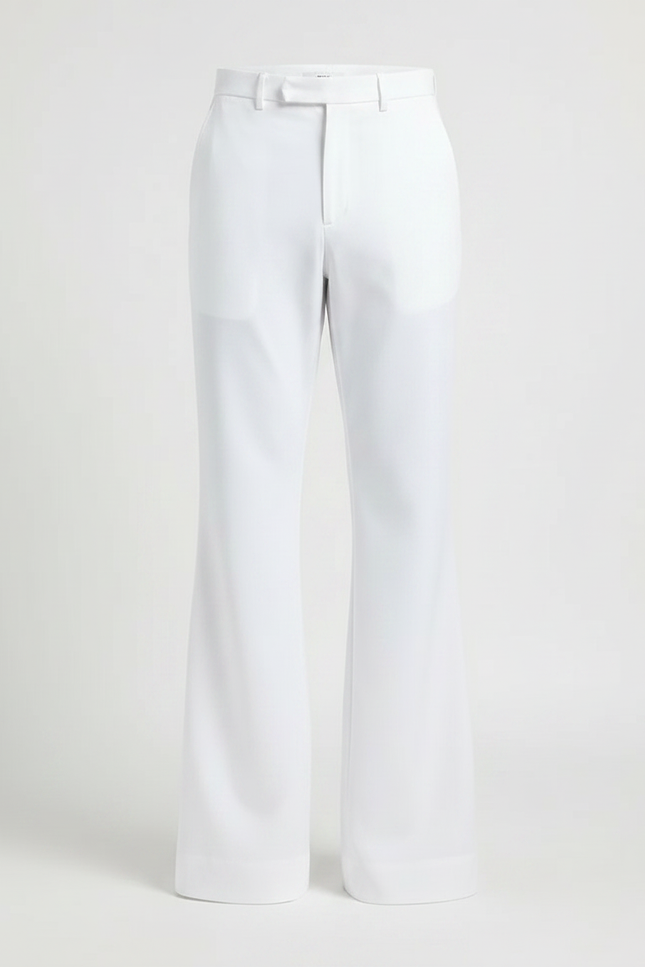 Pantalon Fluide Vintage - Blanc Polyester - vue 3