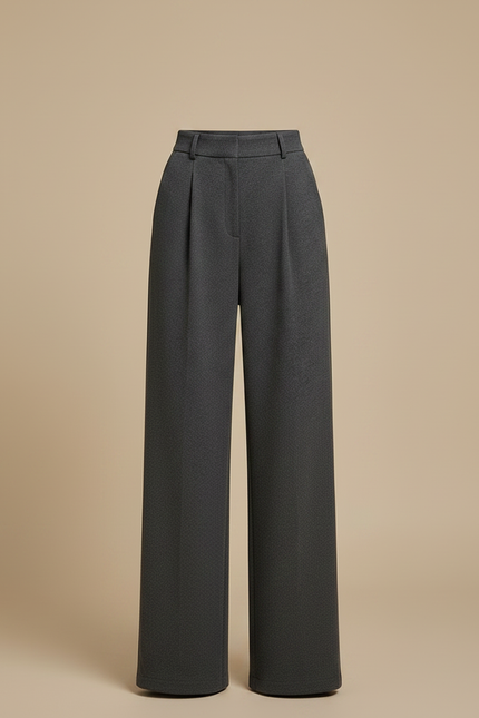 Pantalon Large Fluide Femme Petite - Gris Laine - vue 3