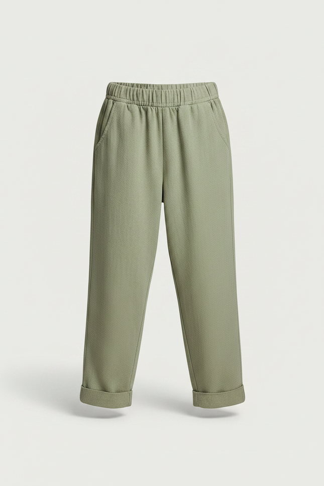 Pantalon Fluide Vert Ample Décontracté Fille - Molleton - vue 3