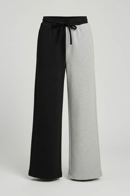 Pantalon Fluide Noeud Taille - Multicolore Molleton - vue 3