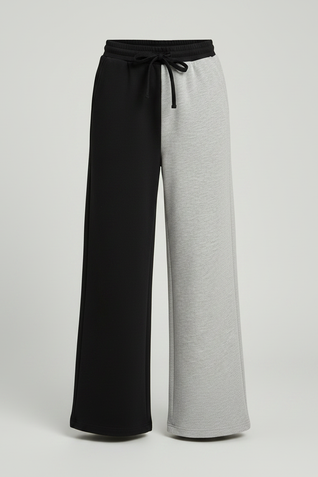 Pantalon Fluide Noeud Taille - Multicolore Molleton - vue 3