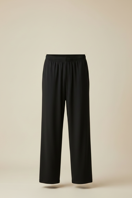Pantalon De Plage Fluide - Noir Viscose - vue 3