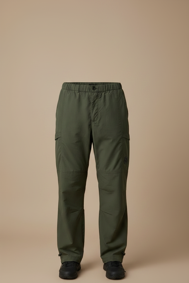 Pantalon Fluide Vert Kaki Cargo Sport Homme - Polyester - vue 3
