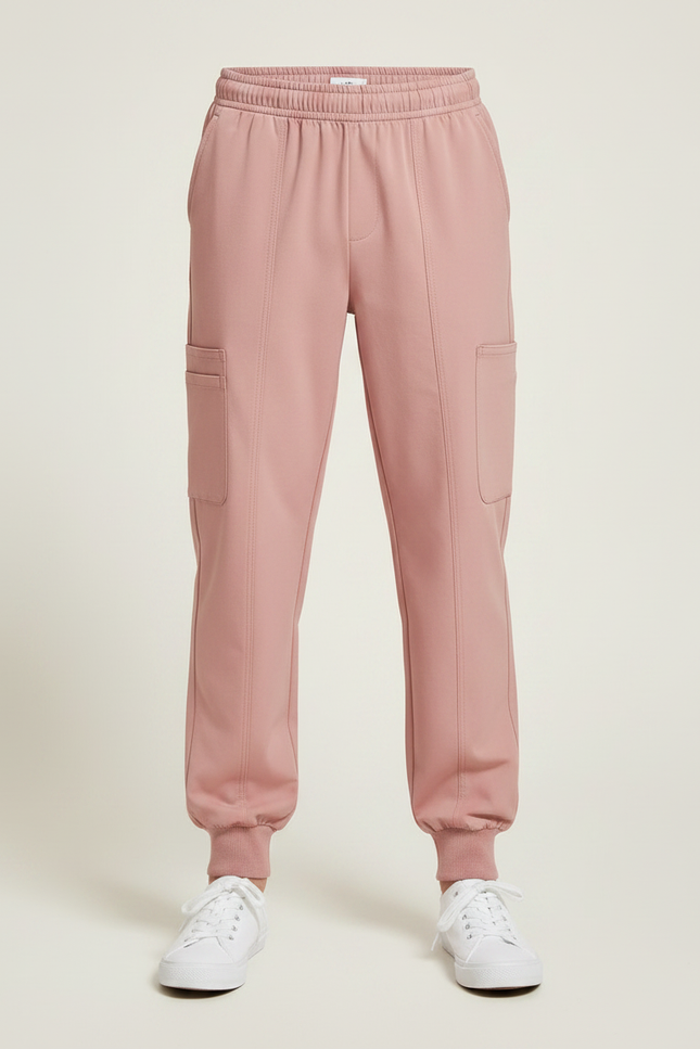 Pantalon Fluide Rose Cargo Enfant Confortable Jogger - Polyester - vue 3