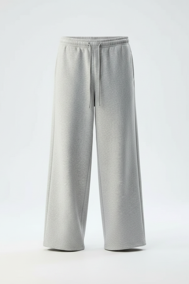 Pantalon Fluide Gris Ample Décontracté Molleton Homme - vue 3