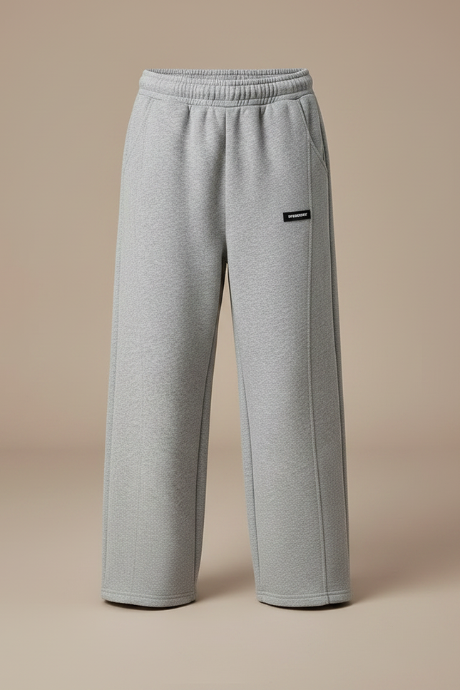 Pantalon Fluide Gris Ample Coton Sport Enfant - Molleton - vue 3