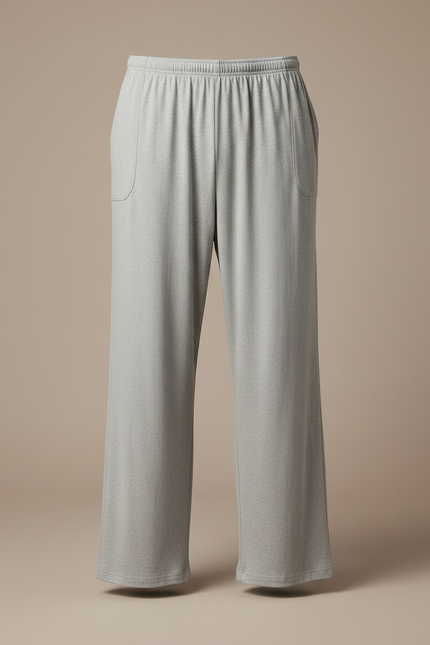 Pantalon Fluide Gris Homme Ample Confortable Doux - Molleton - vue 3