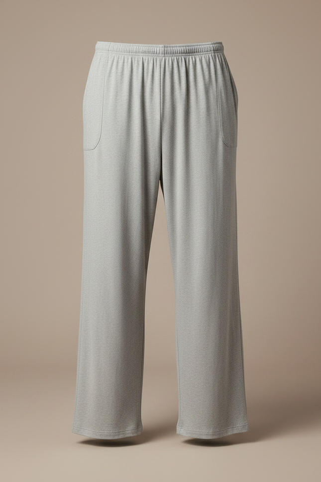 Pantalon Fluide Gris Homme Ample Confortable Doux - Molleton - vue 3