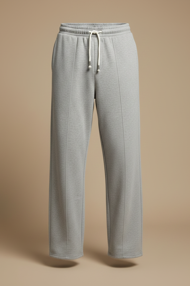Pantalon Fluide Gris Ample Décontracté Confortable Homme - Molleton - vue 3