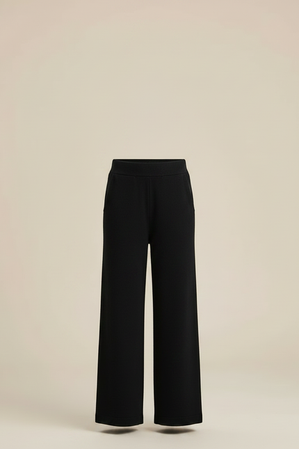Pantalon Fluide Noir Ample Maille Confortable Enfant - vue 3