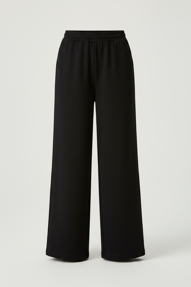 Pantalon Fluide Noir Ample Décontracté Confortable - Viscose - vue 3