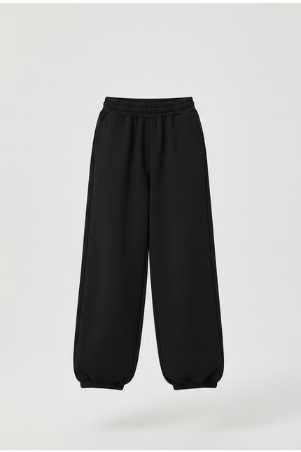 Pantalon Fluide Noir Ample Décontracté Confortable Enfant - Molleton - vue 3