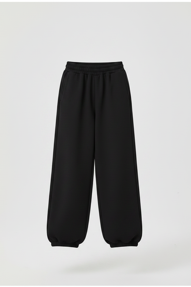 Pantalon Fluide Noir Ample Décontracté Confortable Enfant - Molleton - vue 3