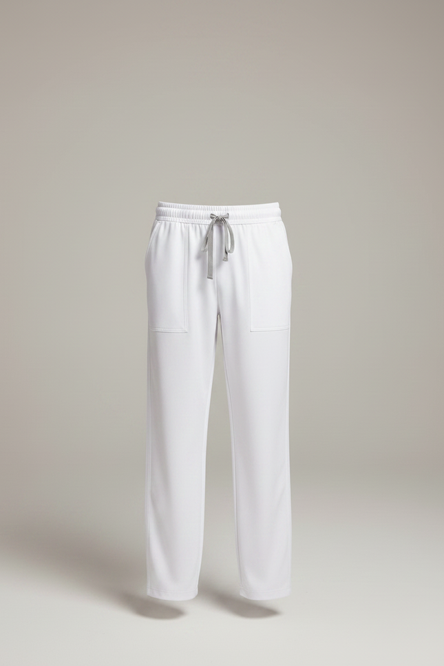 Pantalon Fluide Garçon Blanc Coupe Ample - Polyester - vue 3