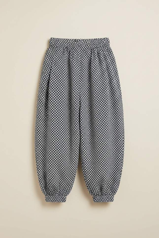 Pantalon Fluide Carreaux Ample Élastiqué Confortable Enfant - Imprimé Toile - vue 3