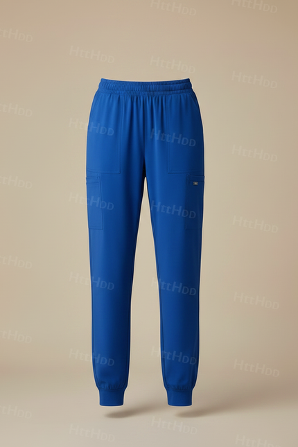 Pantalon Fluide Bleu Royal Jogger Décontracté Femme - Polyester - vue 3