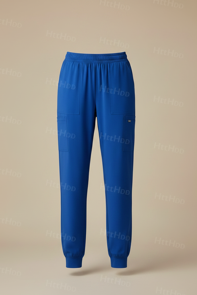 Pantalon Fluide Bleu Royal Jogger Décontracté Femme - Polyester - vue 3