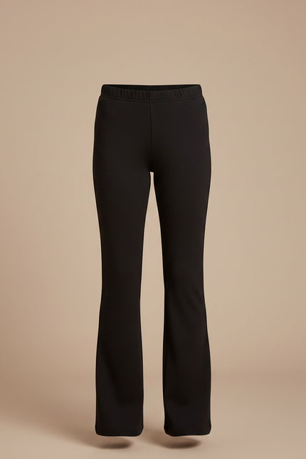 Pantalon Fluide Noir Évasé Confortable Fille - Maille - vue 3