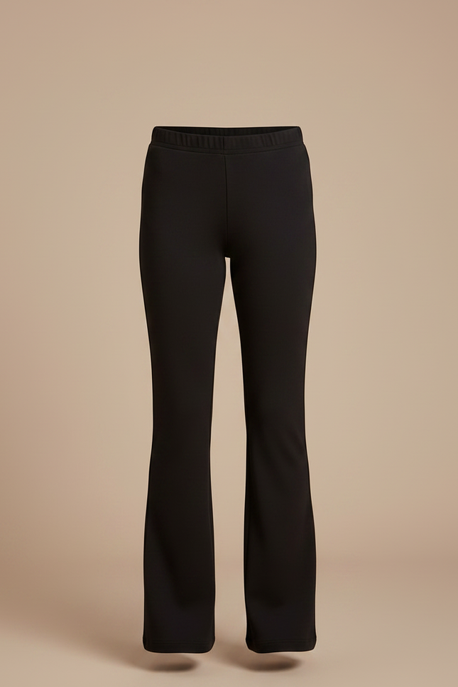 Pantalon Fluide Noir Évasé Confortable Fille - Maille - vue 3