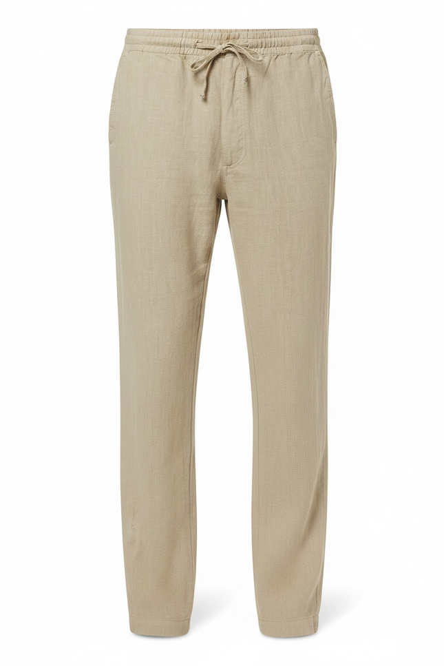 Pantalon Fluide Été Homme - Beige Lin - vue 3