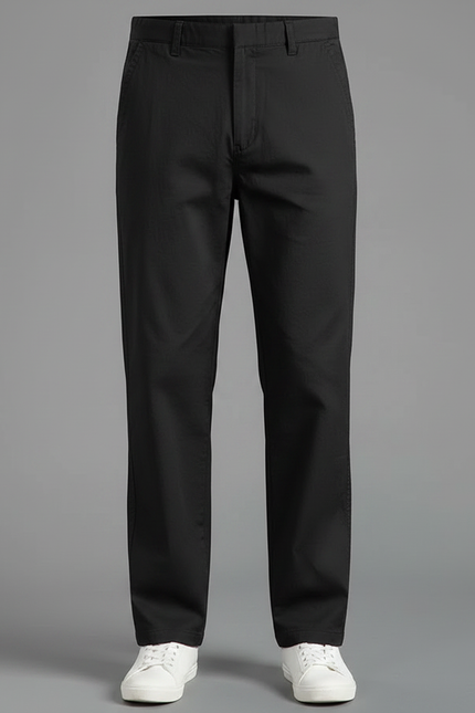 Pantalon Fluide Homme Noir Coupe Ample Viscose Été - Polyester - vue 3